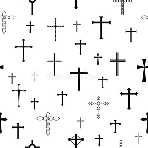 Crosses Seamless Pattern Background Icon Stock Vector Illustration Of