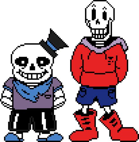 Peterplay19s Underswap Sans And Papyrus Battle Sprites Tiny Update
