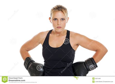 Tough Female Boxer Portrait Royalty Free Stock Photography Image