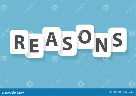 Word Reasons Stock Illustrations 1024 Word Reasons Stock