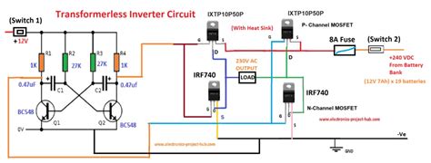 6 Best Simple Inverter Circuit Diagrams Diy Electronics Projects