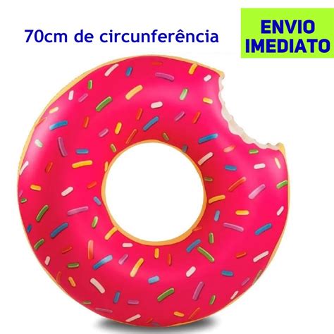 Boia Piscina Ou Praia Inflável Circular Donut Rosquinha Biscoito
