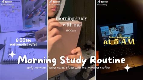 Wake Up And Study⛅study With Me Morning Routine • Tiktok Compilation