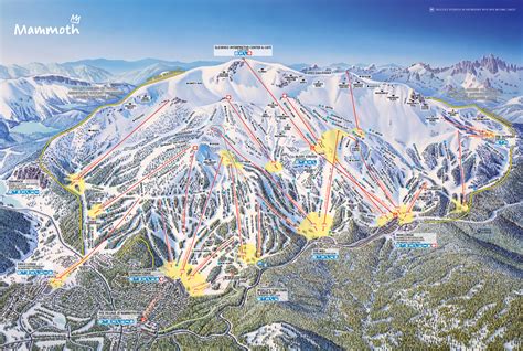 Mammoth Lakes Ski Map Tour Map