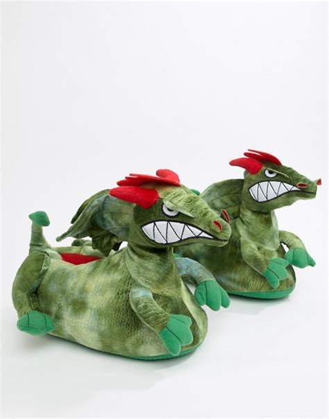 Asos Dragon Slippers In Green For Men Lyst