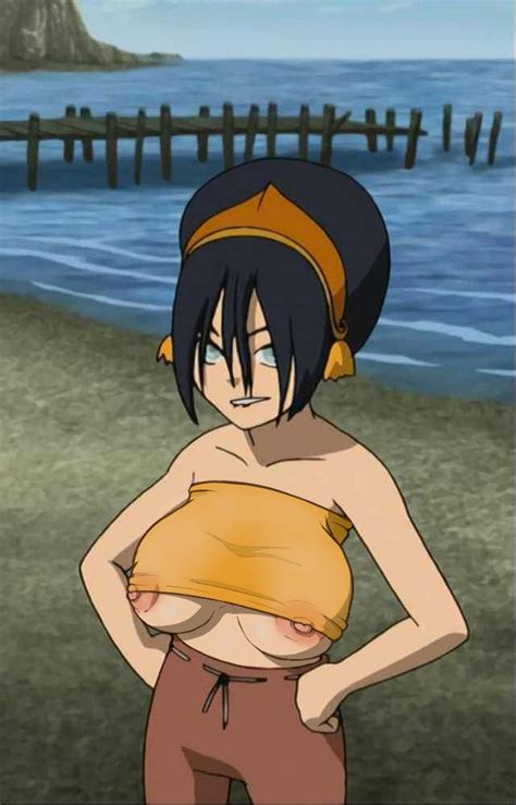 rule 34 avatar the last airbender beach biting lip breasts edit hands on hips large breasts