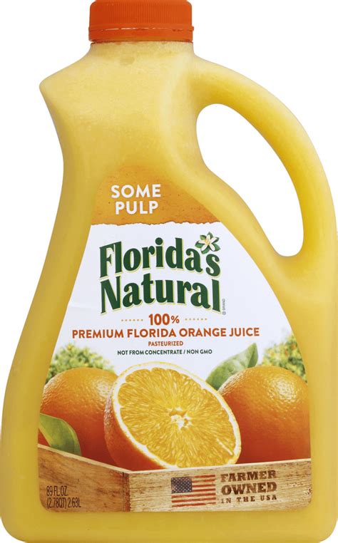 Floridas Natural Orange Juice With Some Pulp 89 Oz