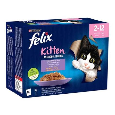 Buy Felix Kitten Mixed 85g X12 Online Shop Pet Supplies On Carrefour