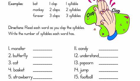 Syllables Worksheet - Have Fun Teaching | Syllable worksheet, Syllables