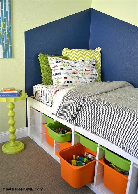 A platform bed sounds even better with storage options for blankets, books and other accessories. DIY Platform Bed With Storage Perfect For Any Kid's Room