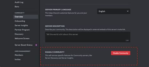 Enabling Your Community Server Discord