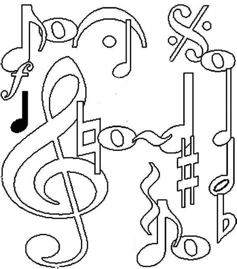Gambar Musical Notes Coloring Pages Free Music Note Bestofcoloring