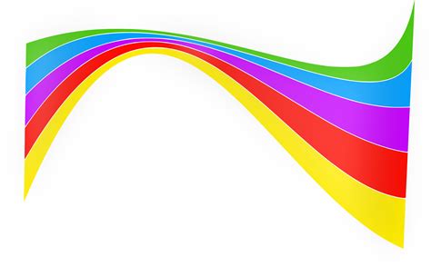 Rainbow Wavy Png Transparent Background Free Download 6993 Freeiconspng