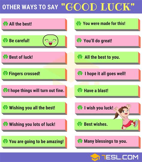 50 Ways To Say Good Luck In Writing And Speaking Good Luck Synonyms