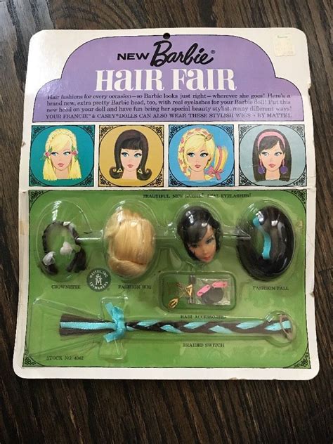 Vintage 1966 Barbie Hair Fair 4042 In Original Package By Mattel Head