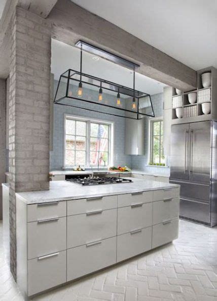 63 New Ideas Kitchen Modern Gray Brick Walls Kitchen Modern Kitchen