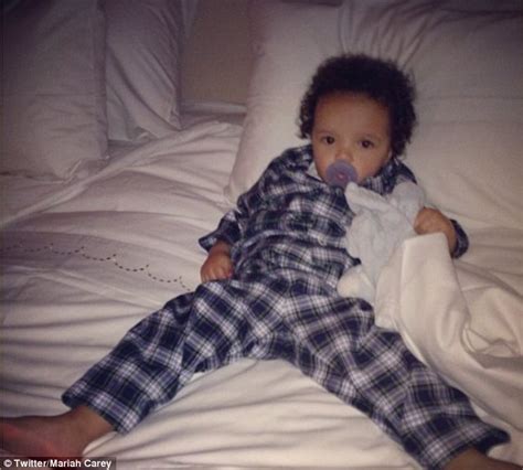 Mariah Carey Tweets A Cute Snap Of Her Son Moroccan Chilling Out In His