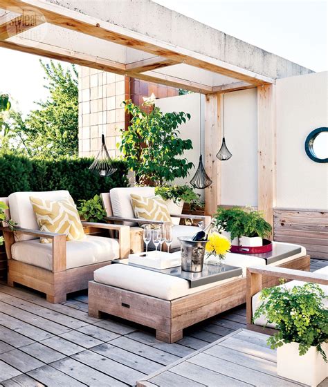 Design ideas for an eclectic roof rooftop terrace in london with no cover and a potted garden. 50 Best Patio Ideas For Design Inspiration for 2017
