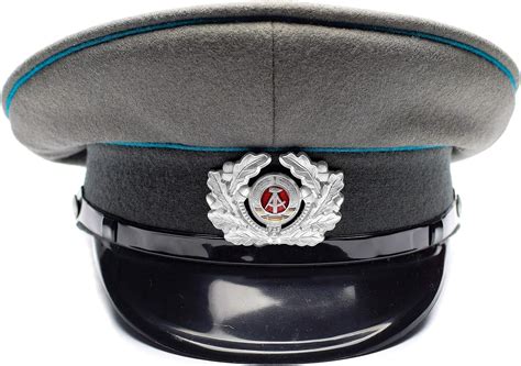 Original East German Nva Army Visor Cap Military Peaked Hat Germany Officer Issue