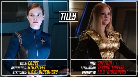 Side By Side Looks At Prime And Mirror Universe Characters On Star Trek Discovery