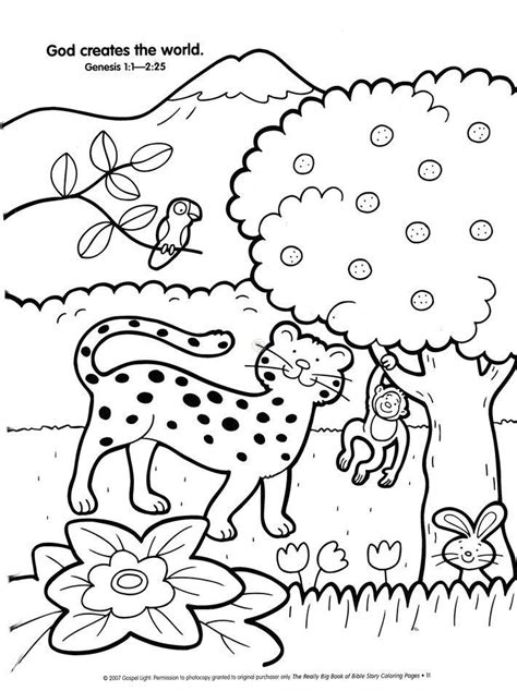 Day 6 of creation coloring pages. Preschool Creation Coloring Pages - Coloring Home