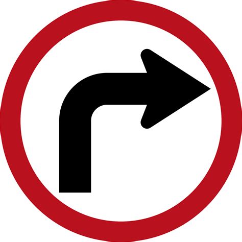 You want to turn left at an intersection. File - Trafficsignturnright - Left Turn Sign Yellow ...
