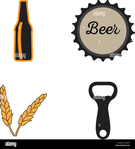 set of beer icons stock vector image and art alamy