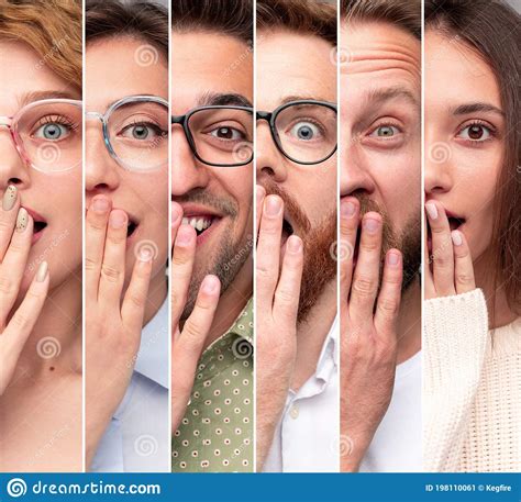 Shocked Young People Covering Mouth Stock Image Image Of Secret