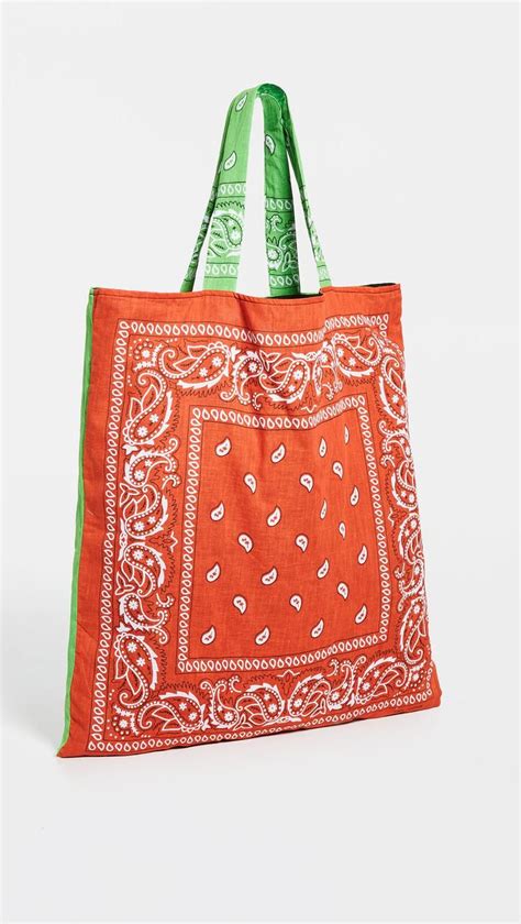 Summer Two Color Bandana Tote Bag And Accsesorize In 100 Etsy Bags