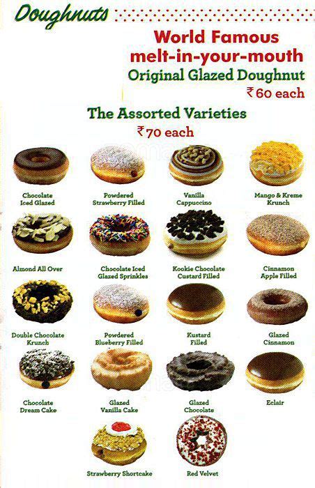 Learn about the latest krispy kreme specials and deals. Krispy Kreme Menu, Menu for Krispy Kreme, Vasant Kunj, New ...