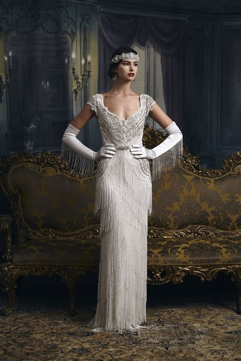 The Leading Lady 1920s Wedding Gown 1920s Style Wedding Dresses