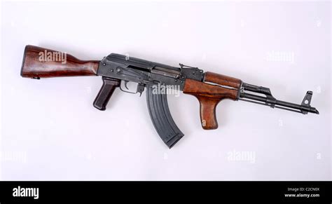 The Romanian Pm63 Version Of The Russian Akm Avtomat Kalashnikova Stock