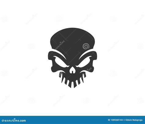 Skull Logo Icon Or Skull Illustration Vector Of Skeleton Stock