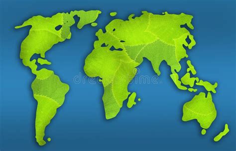 Green World Map Stock Image Image Of Global Environment 12395899