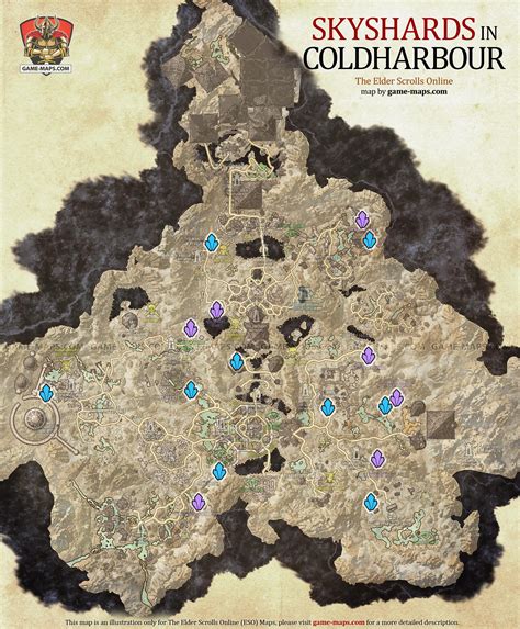 Coldharbour Skyshards Location Map The Elder Scrolls Online Eso