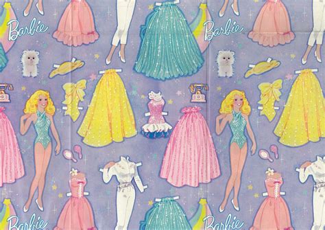 Miss Missy Paper Dolls Barbie Wrapping Paper