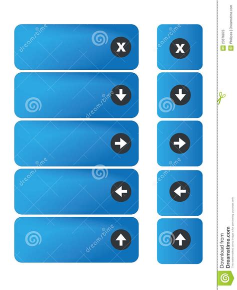 Blue Buttons On Website Stock Vector Illustration Of Pass 23676875