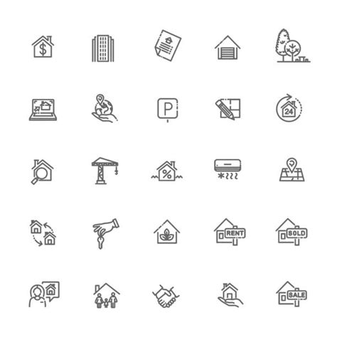 4700 Commercial Real Estate Icons Stock Illustrations Royalty Free