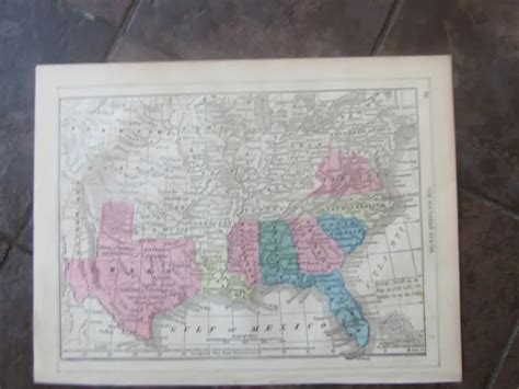 1856 Original Pre Civil War Map Of The United States 4499 Picclick