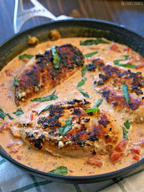 Drove to the supermarket for two required ingredients: Skillet Basil Cream Chicken - 12 Tomatoes