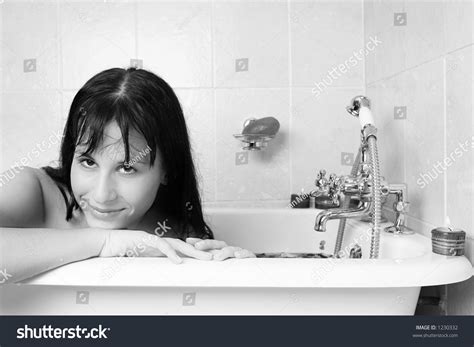 Nude Woman Bath Black White Stock Photo Shutterstock