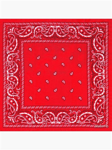 Red Bandana Poster By Slade Ftp Redbubble
