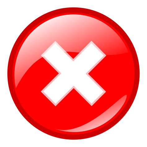 OnlineLabels Clip Art - Red Round Error Warning Icon