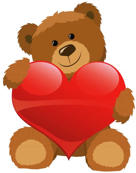 Cute Bear With Heart Png Clipart Picture Плюшевые медведи Милые