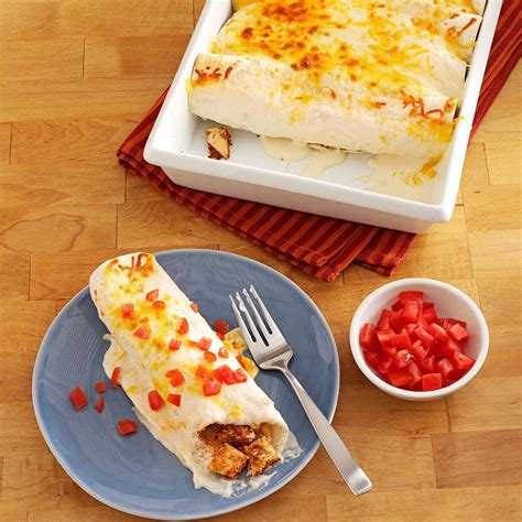 Simple Creamy Chicken Enchiladas Recipe How To Make It Taste Of Home