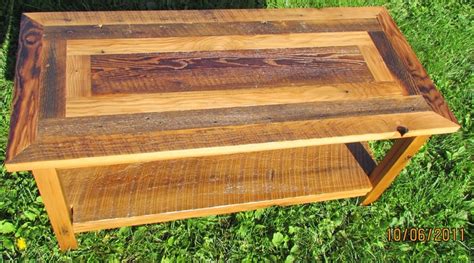 Reclaimed Barnwood Coffee Table With Matching End Tables Barnwood