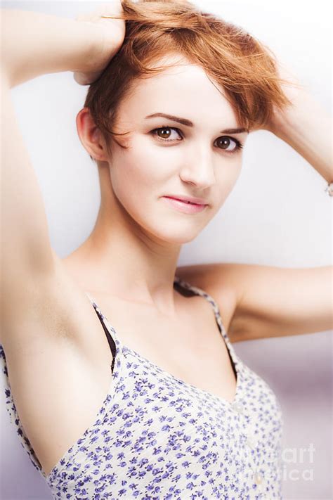 Soft Studio Portrait Of A Short Haired Beauty Photograph By Jorgo