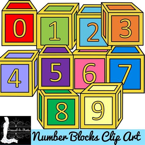 Number Blocks Clip Art Clip Art Art Color Mixing