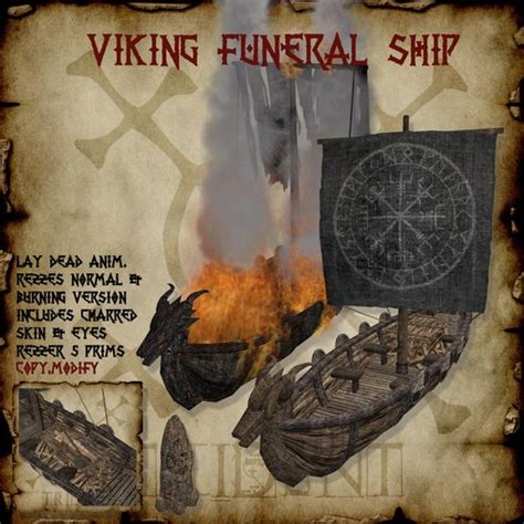 Second Life Marketplace Viking Funeral Ship