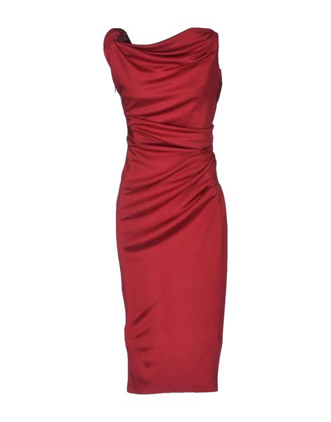 Dsquared Knee Length Dress In Red Brick Red Lyst
